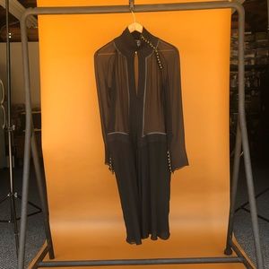 Vintage 90’s Versace Sheer dress w/brass accents